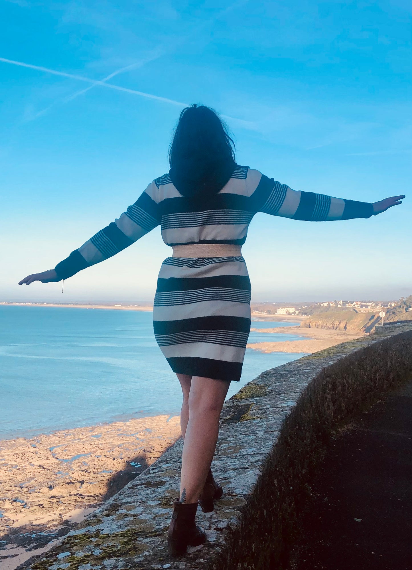 Robe-pull Tisseuse d'Horizons - Ébène