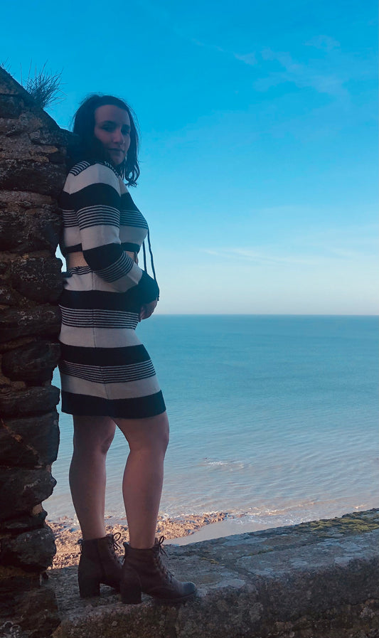 Robe-pull Tisseuse d'Horizons - Ébène