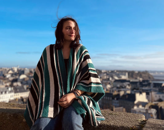 Poncho Bohème - Émeraude